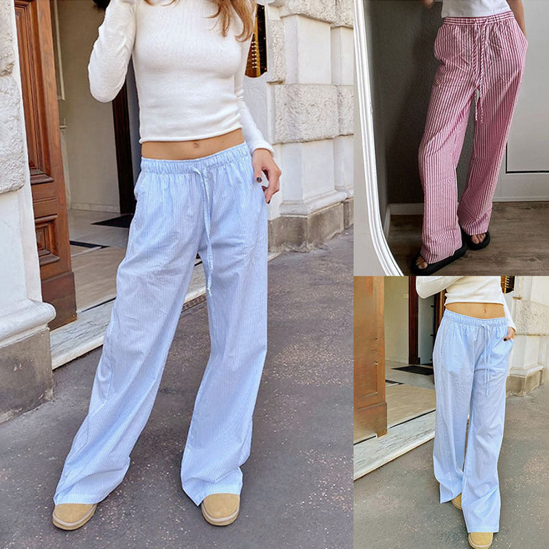 Pantalons lounge rayés à coupe décontractée pour femmes Chic und Stil