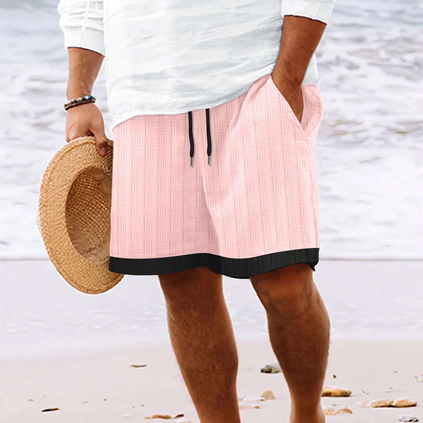 Shorts de plage pour hommes structurés Chic und Stil