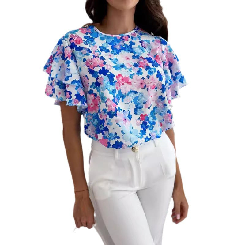 Chemisier pour femmes avec ourlet en dentelle florale Chic und Stil