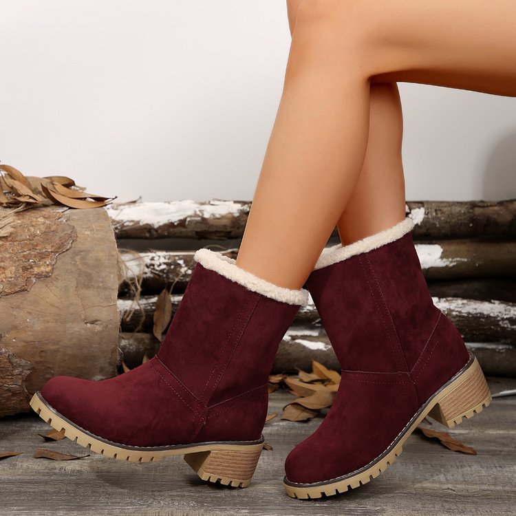 Bottines pour femmes chaudes avec col en fourrure d'agneau Chic und Stil