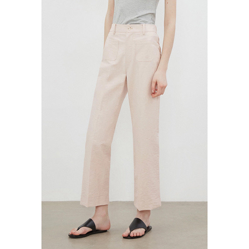 Pantalons larges plissés taille haute pour femmes Chic und Stil 1750846496