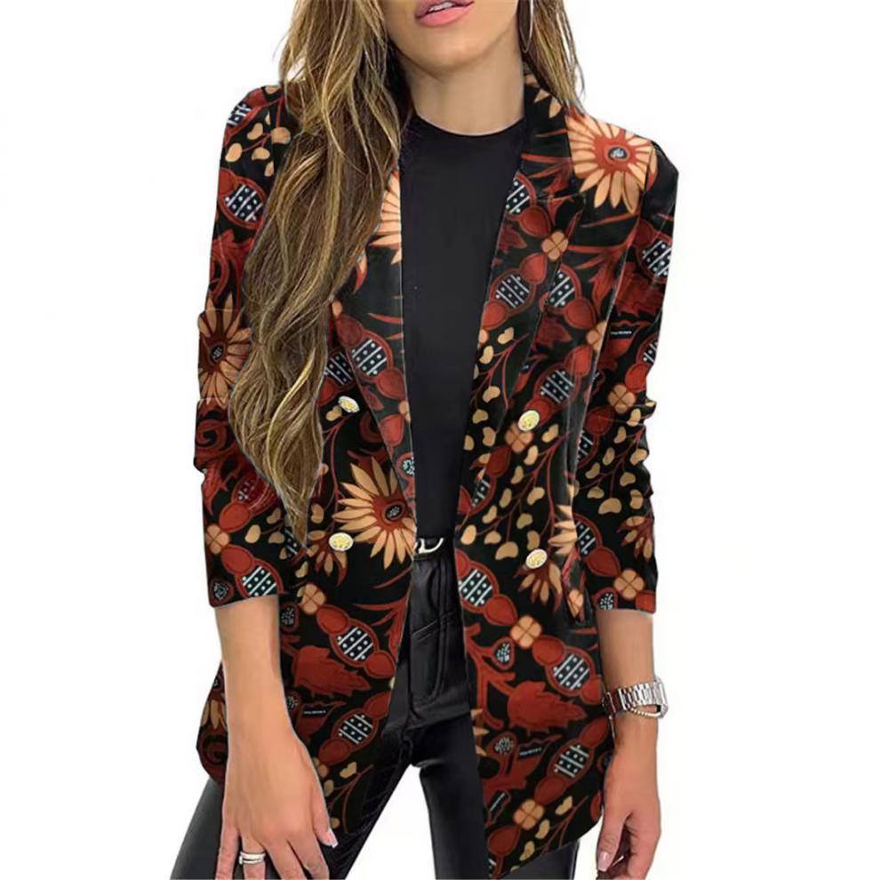 Blazer tendance pour femmes avec motif floral et coupe oversize Chic und Stil