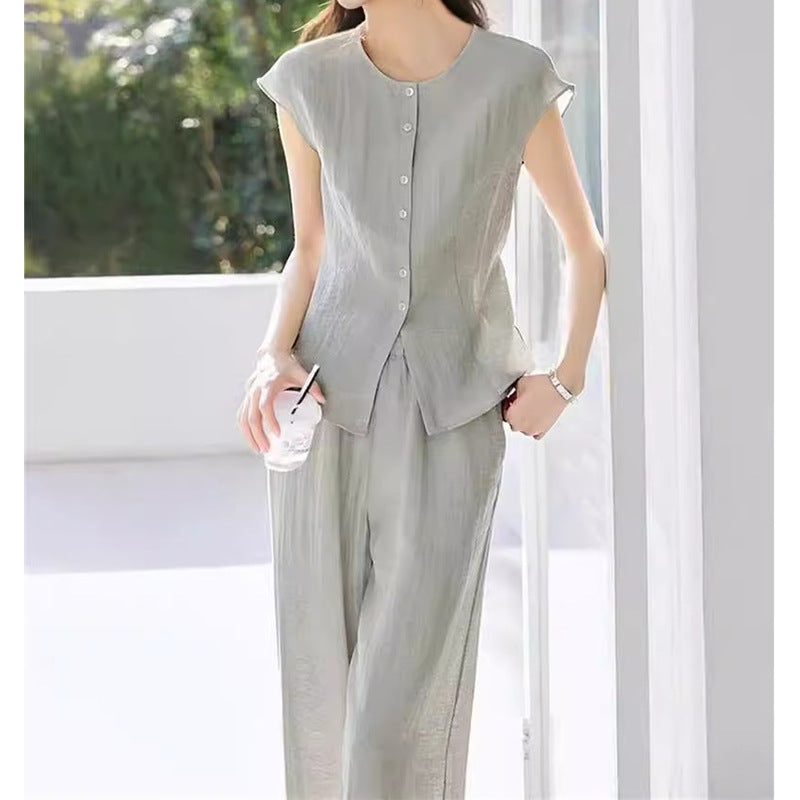 T-shirt ample à boutons pour femmes Chic und Stil