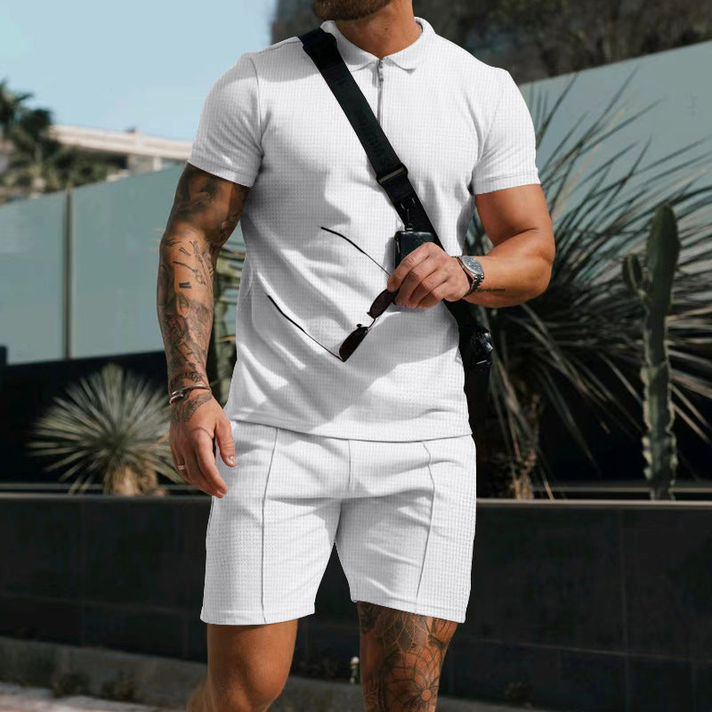 Chemise polo pour homme en tissu structuré avec poches latérales pratiques Chic und Stil