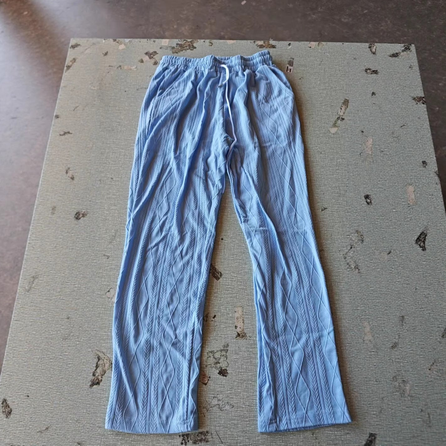 Hommes Ensemble polo en tricot câblé confortable et pantalon Chic und Stil