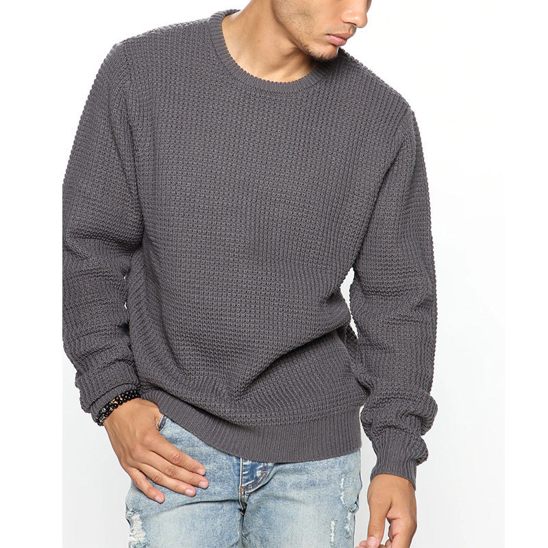 Pull-over en grosse maille pour homme avec motif texturé et coupe décontractée Chic und Stil