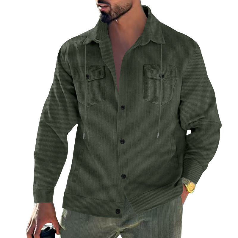 Veste en corduroy tendance pour hommes avec poches poitrine pratiques et design structuré Chic und Stil
