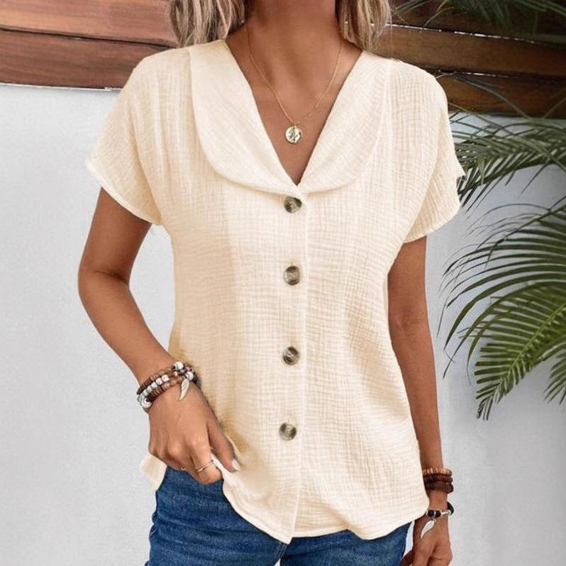 Women's blouse with visible buttons in lightweight fabric Chic und Stil