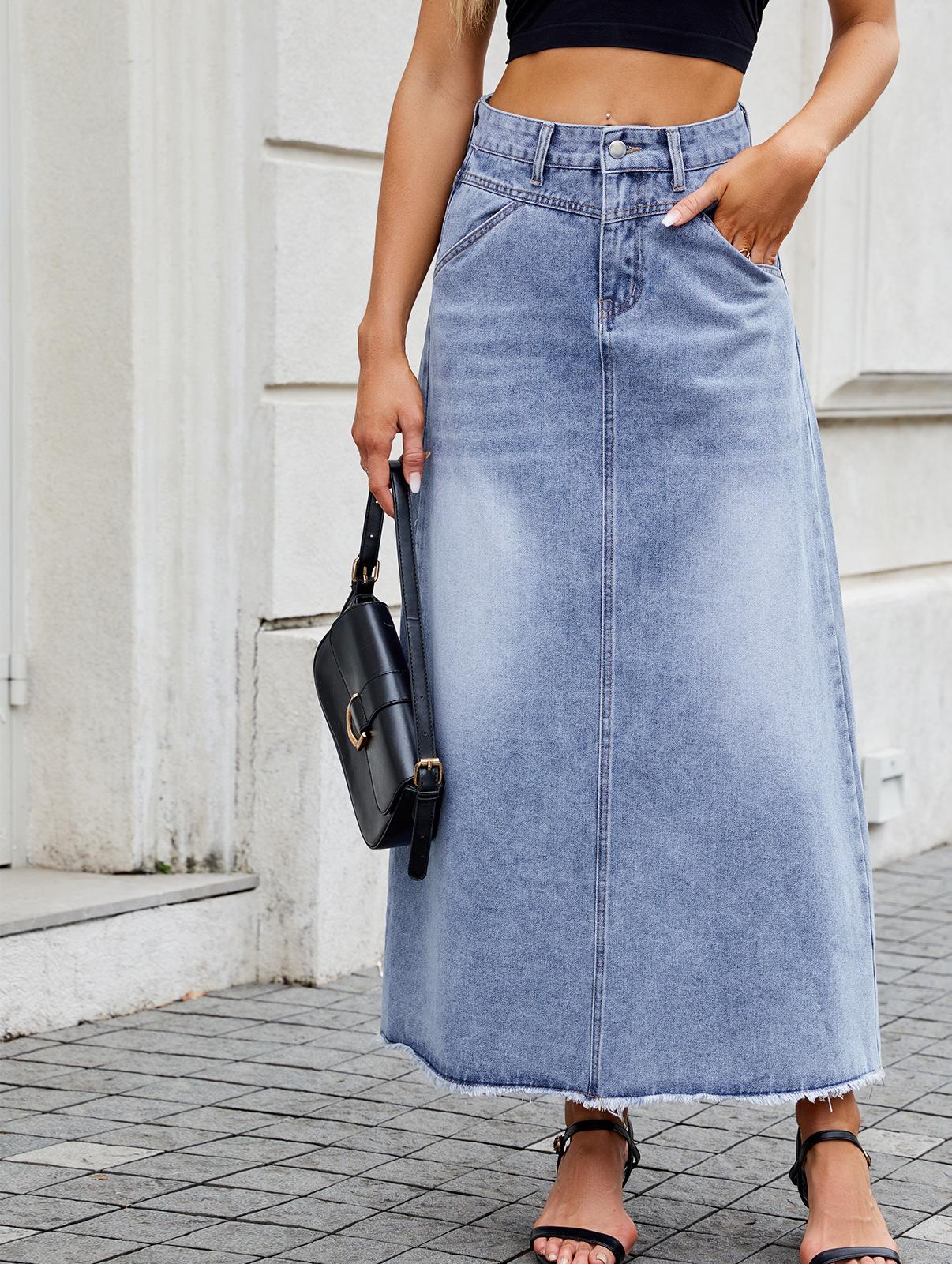 High quality denim maxi skirts for women in Chic and Stylish style
