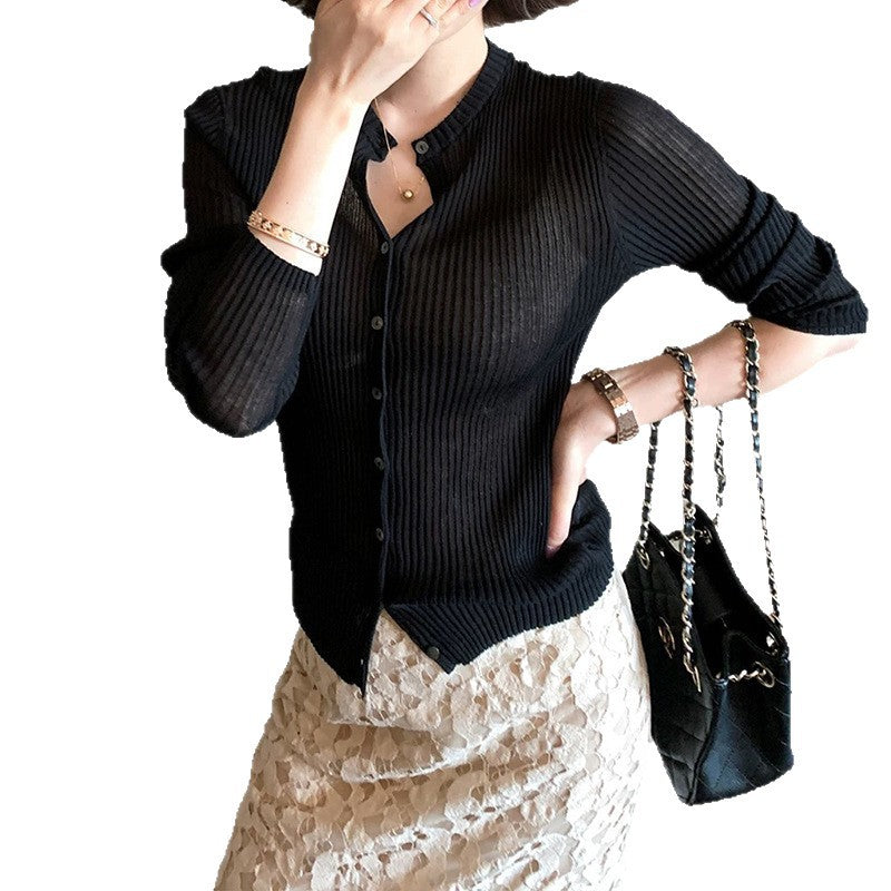 Haut boutonné côtelé pour femmes Chic und Stil