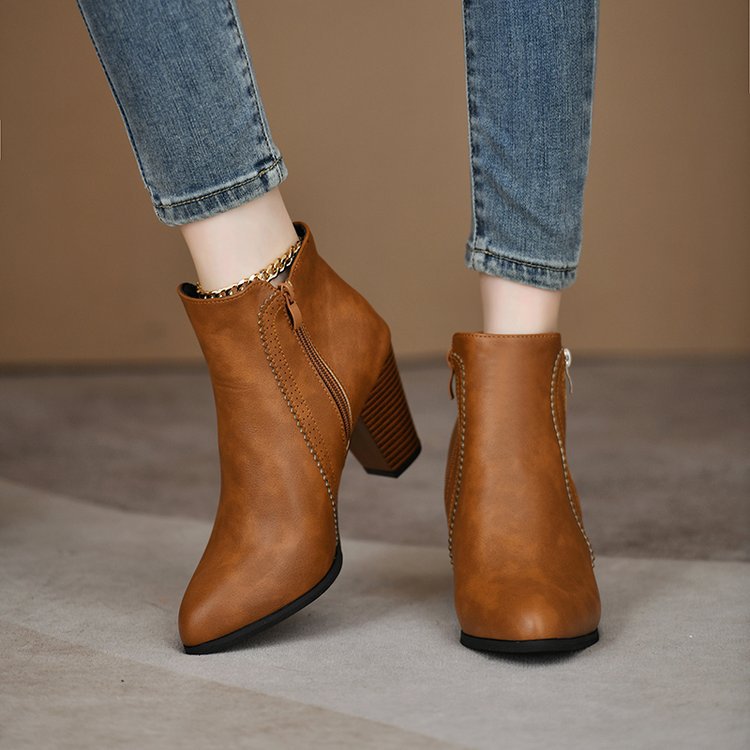 Bottes à talon élégantes pour femmes avec fermeture éclair Chic und Stil