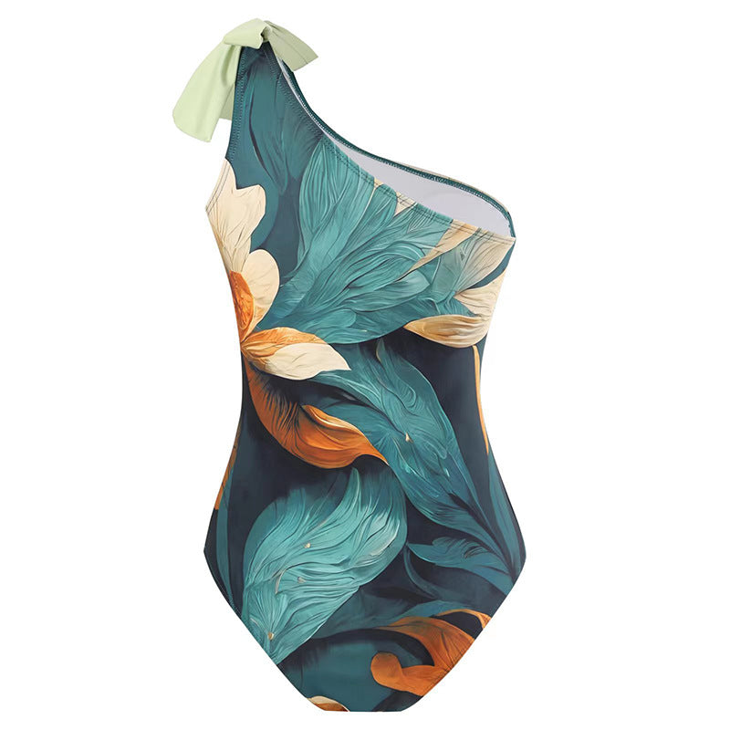 Maillot de bain une pièce pour femmes avec design asymétrique et élégante jupe portefeuille Chic und Stil