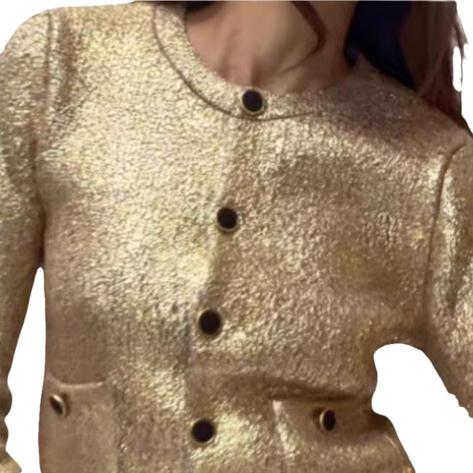 Dames Élégant gilet en tricot avec des paillettes luxueuses et des poches pratiques Chic und Stil