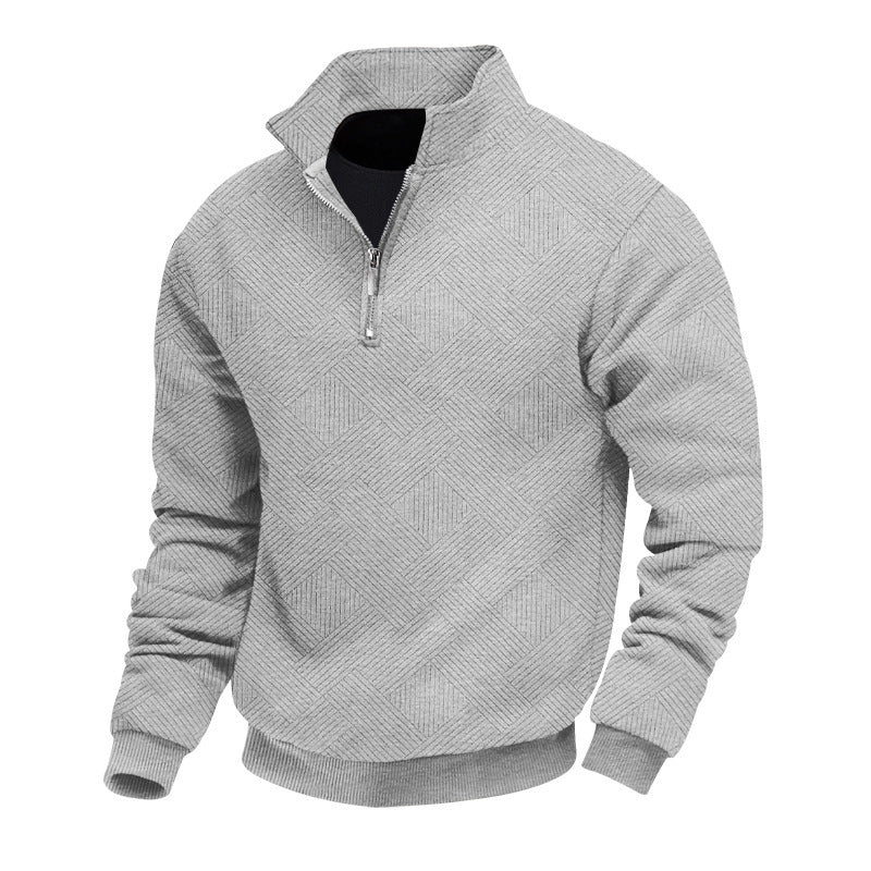 Pull sportif pour homme avec col montant et fermeture éclair Chic und Stil