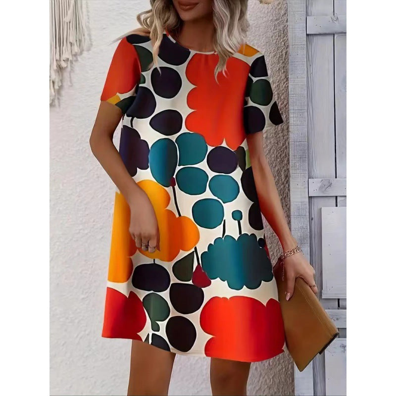 Robe T-shirt femme avec imprimé abstrait Chic und Stil