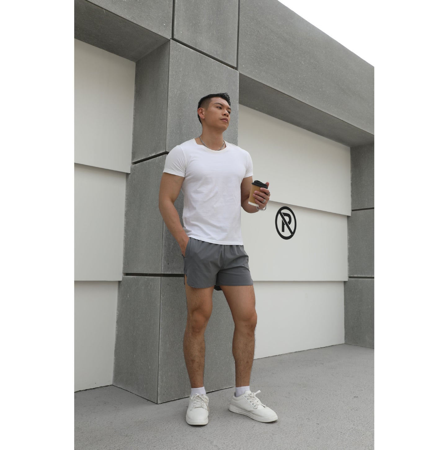Shorts de course sportifs pour hommes en tissu en maille respirante Chic und Stil