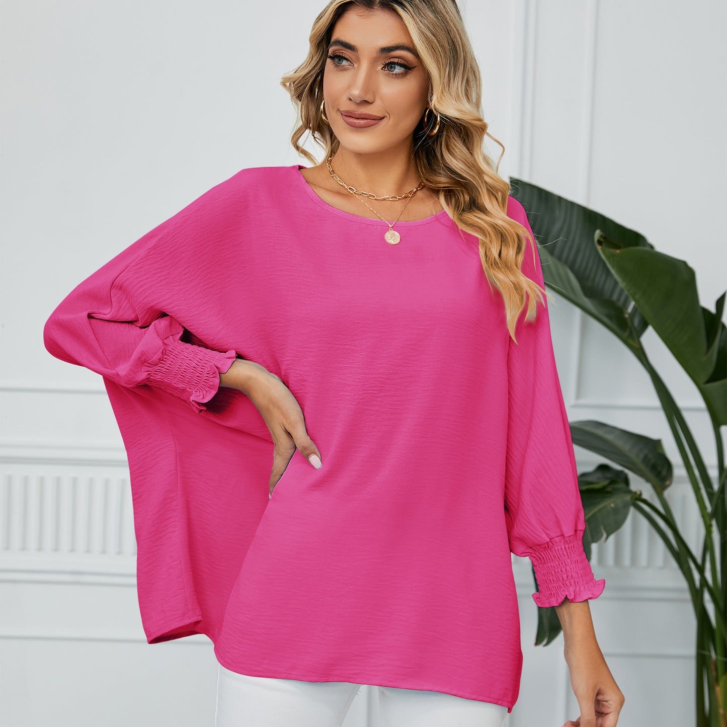 Women's oversized blouse with tapered sleeves Chic und Stil