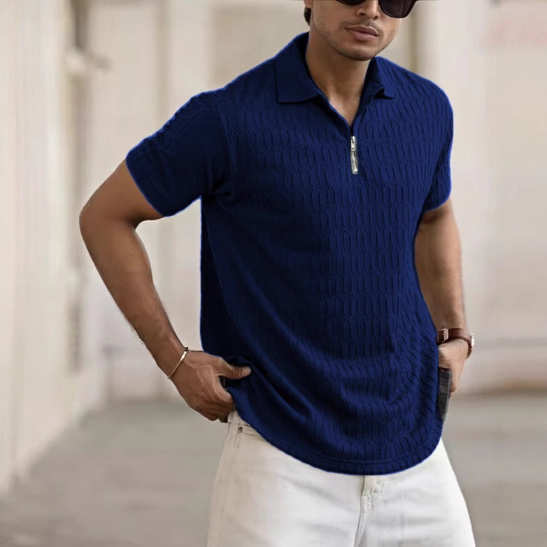 Hommes Polo en Structure Chic und Stil