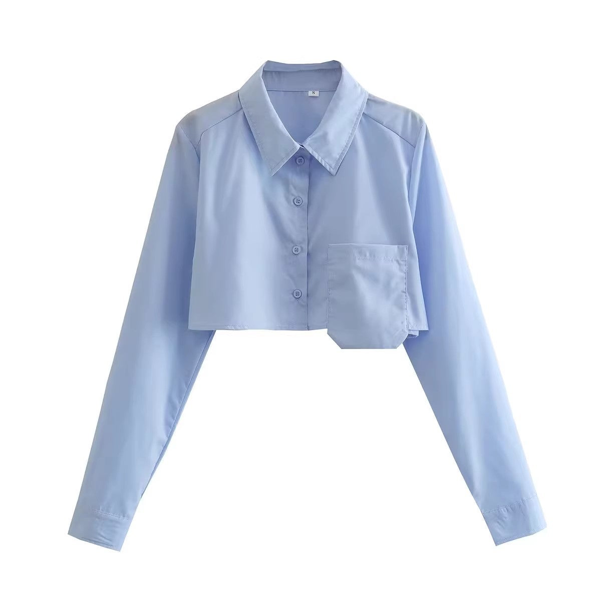 Blouse cropped pour femmes avec une coupe moderne et un design de poches pratique Chic und Stil