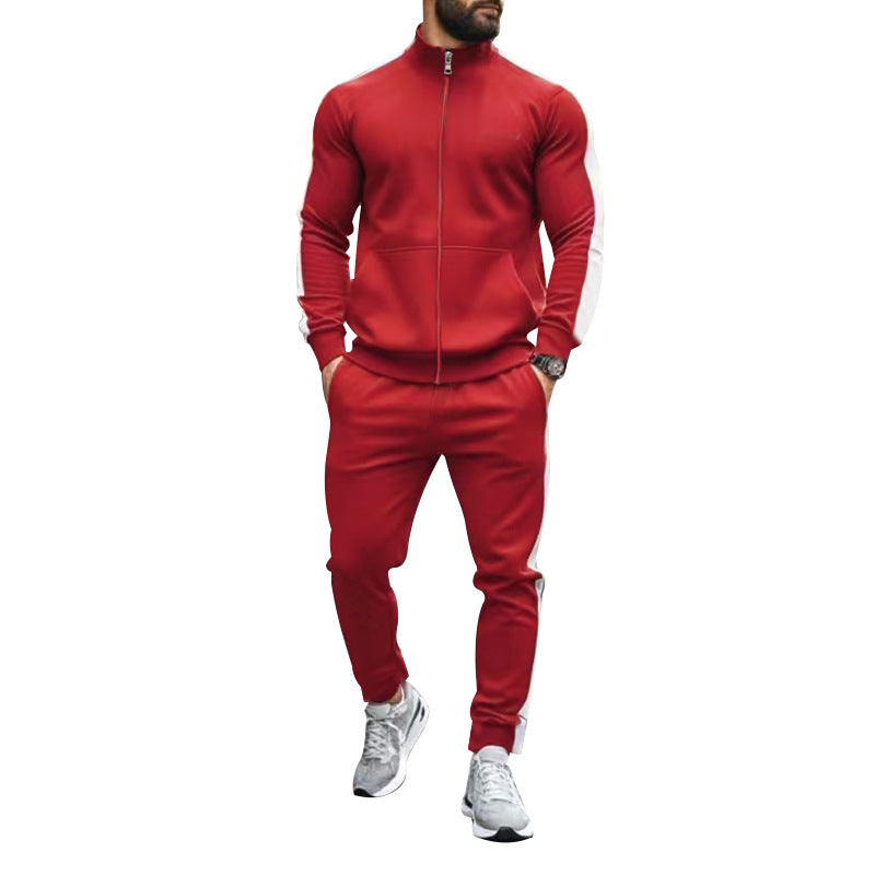 Costume de loisirs sportif pour hommes avec col haut et poches zippées pratiques Chic und Stil