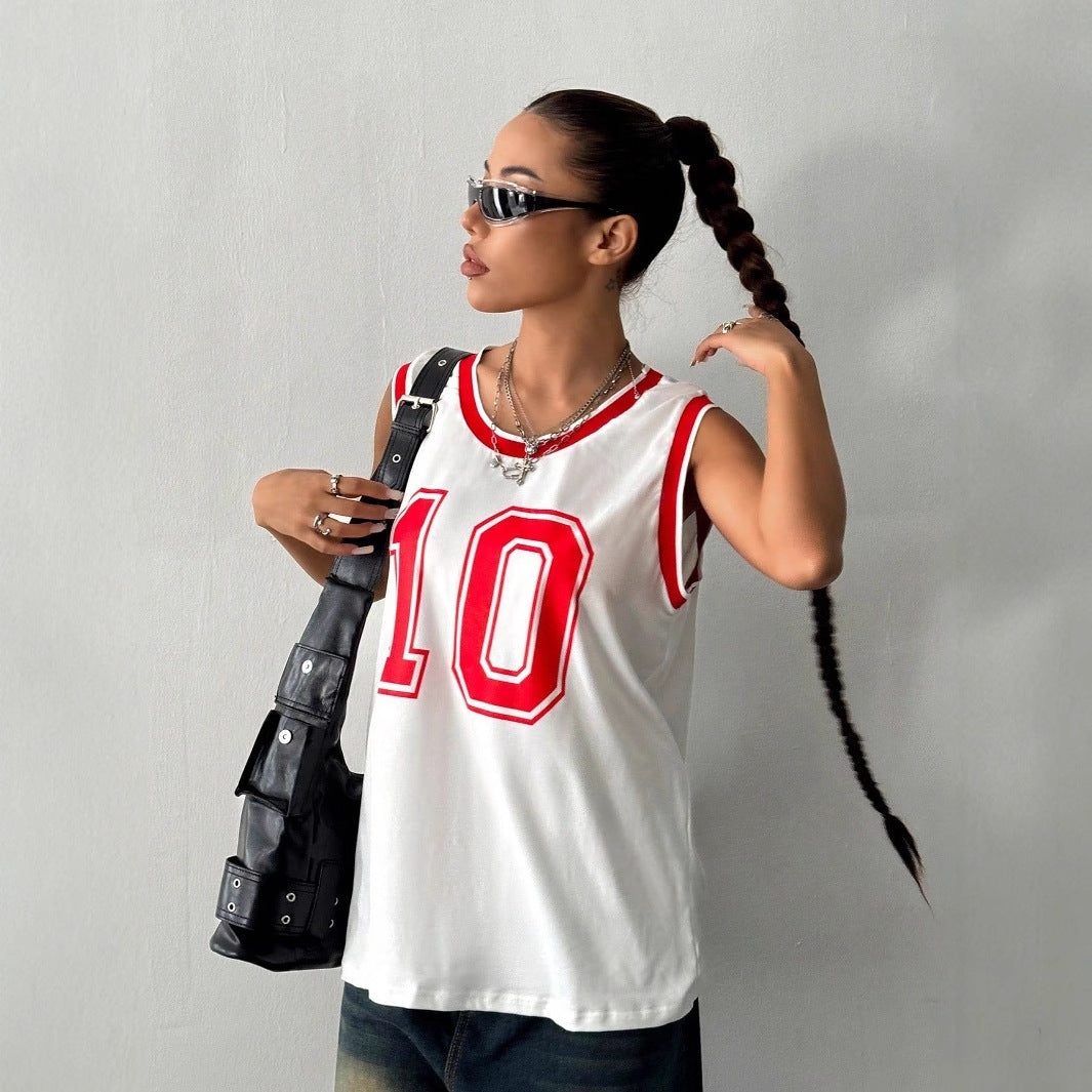 Dame Débardeur de sport avec impression numérique accrocheuse Chic und Stil