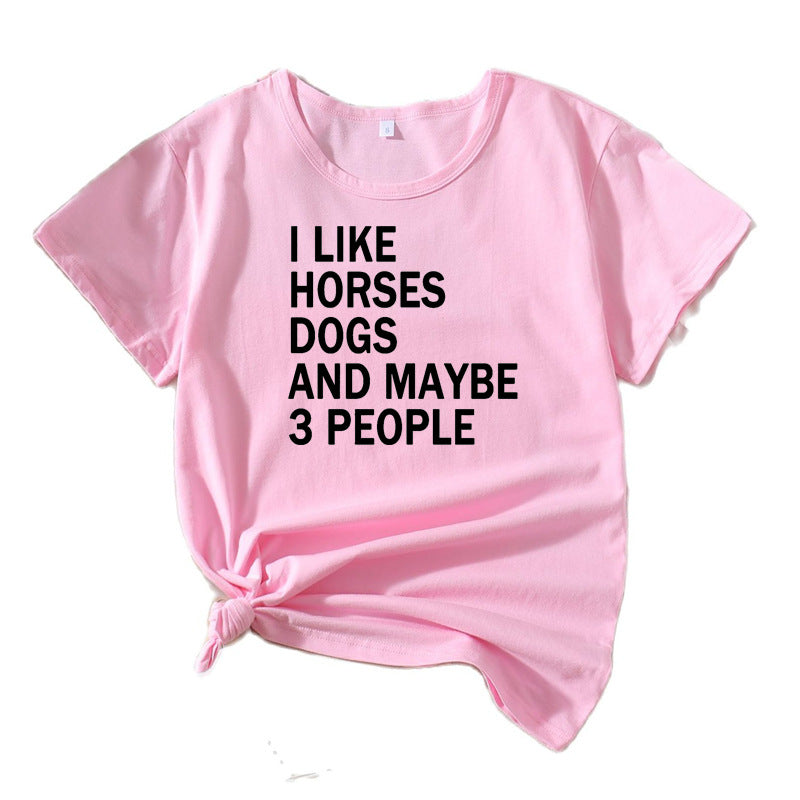 T-shirt décontracté pour femme avec citation Chic und Stil