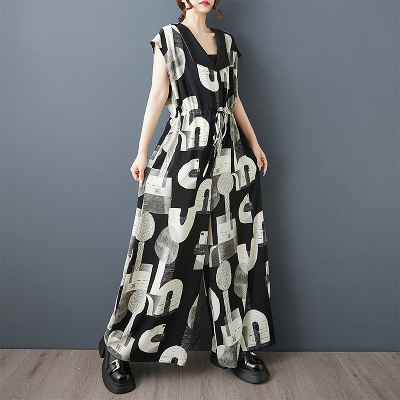 Robe Maxi Graphique Détente Femme Chic und Stil