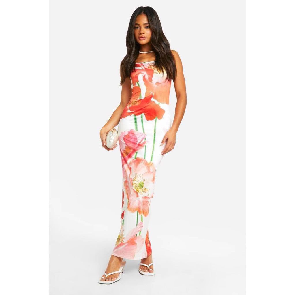 Robe maxi fleur A-line Chic und Stil pour femmes