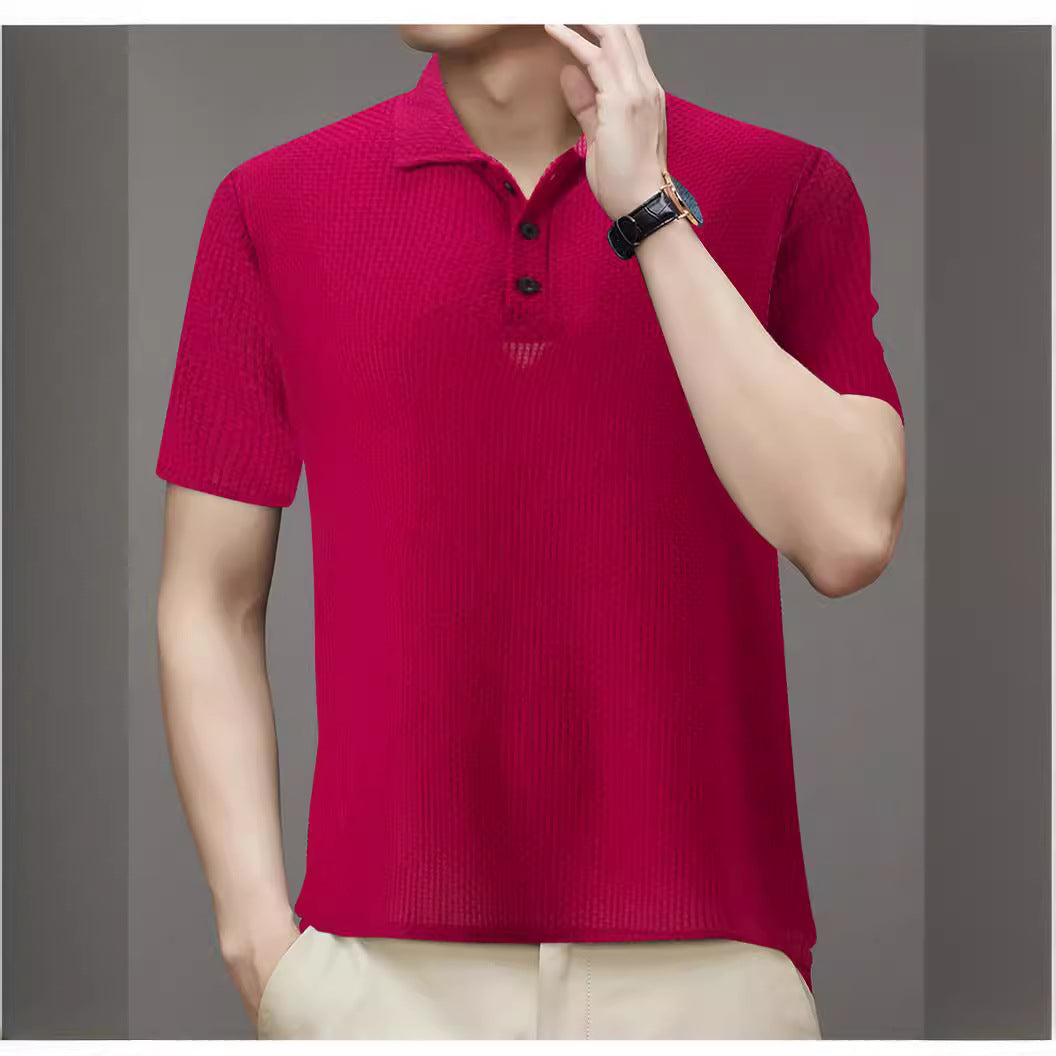 Hommes Polo en Structure Chic und Stil