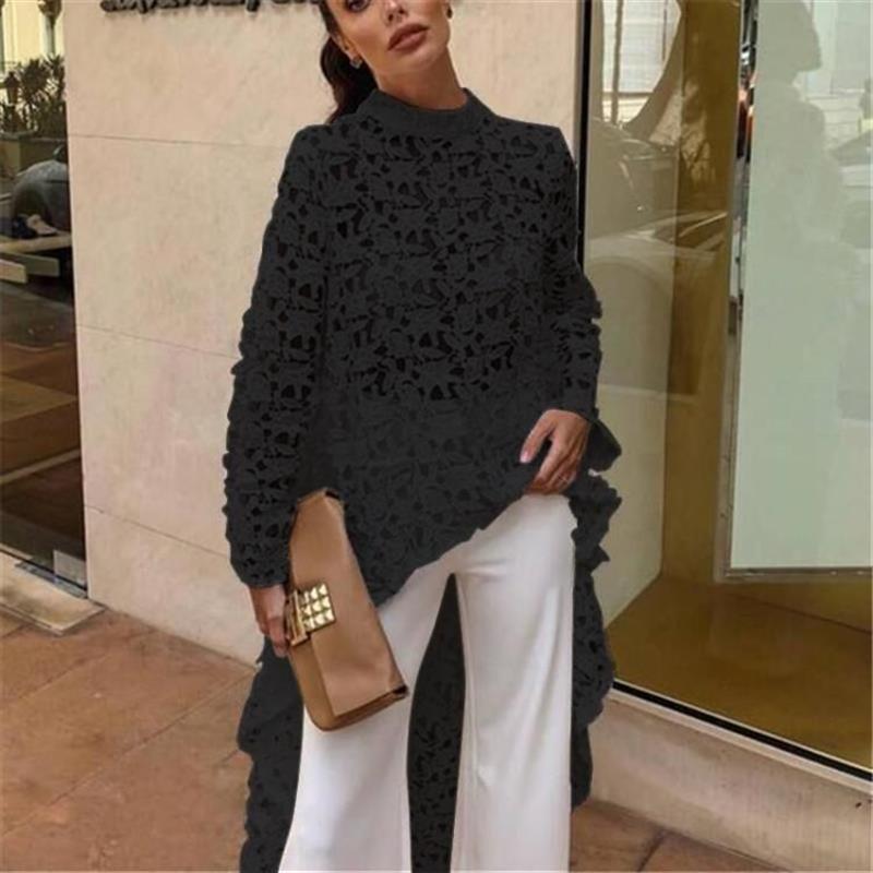 Haut en dentelle pour femmes avec ourlet asymétrique Chic und Stil