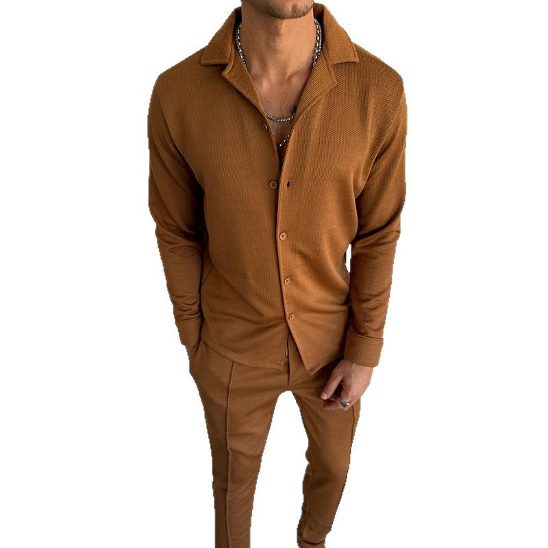 Chemise élégante à manches longues pour hommes avec un design texturé Chic und Stil