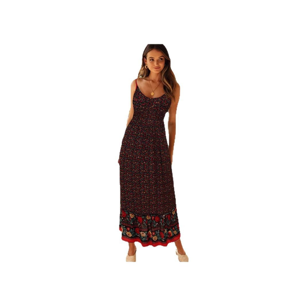 Robe maxi dames avec motifs floraux Chic und Stil