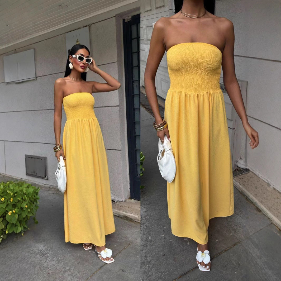Robe maxi sans épaules Chic und Stil pour dames