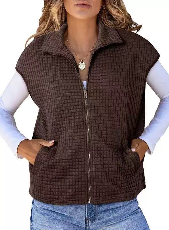 Gilet matelassé pour femmes avec fermeture éclair pratique et poches latérales Chic und Stil