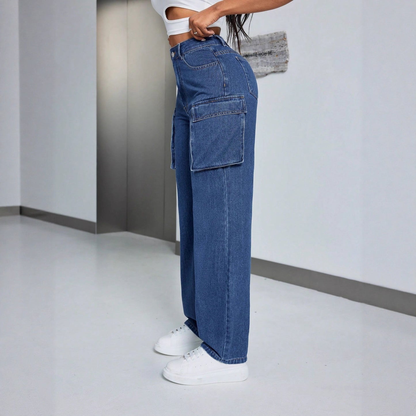 Pantalon cargo pour femmes en coupe décontractée et ample avec poches pratiques Chic und Stil