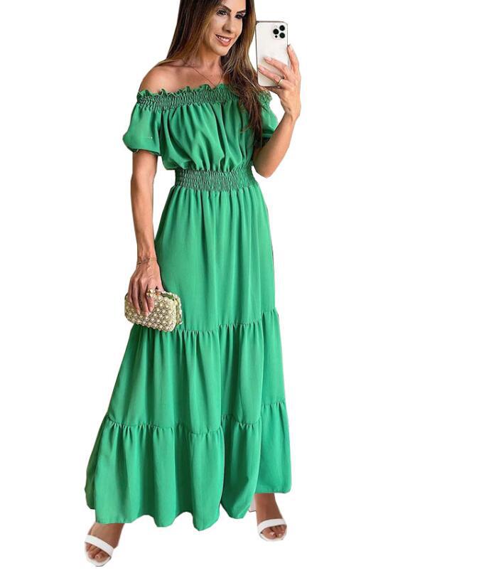Robe Maxi à volants Off-Shoulder Chic und Stil