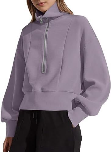 Pull-over zippé sportif pour femmes avec col montant Chic und Stil