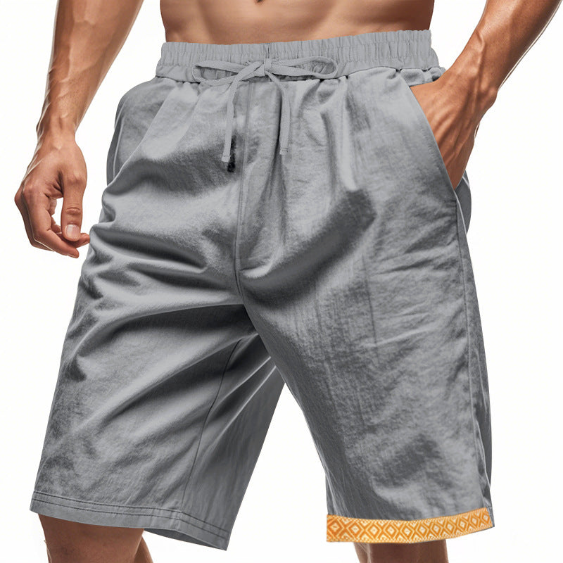Shorts de plage décontractés pour hommes avec taille élastique et ourlet décoratif Chic und Stil