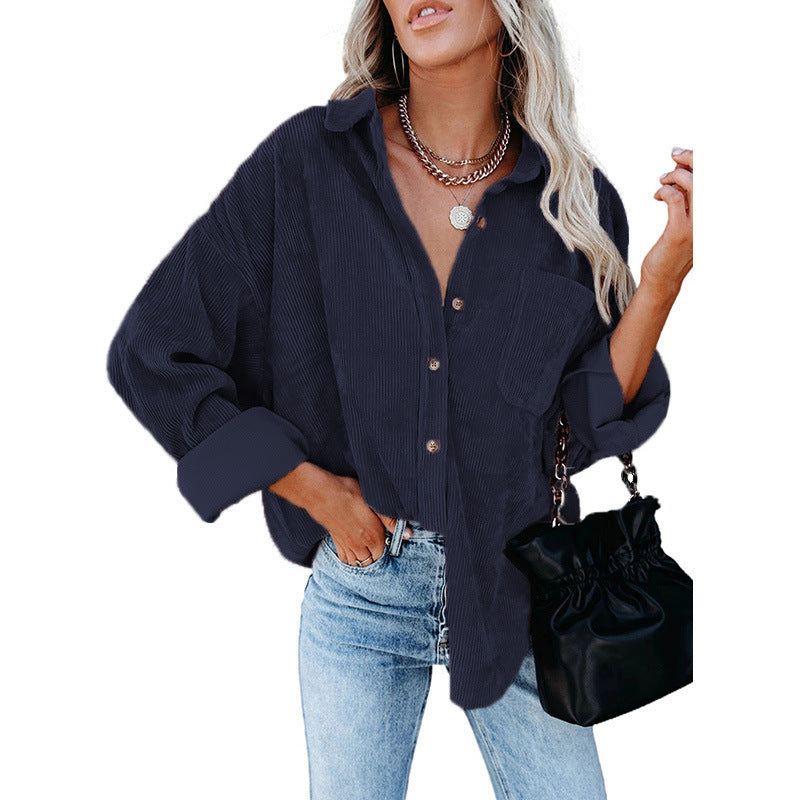 Chemise-blouse casual en velours pour femmes Chic und Stil