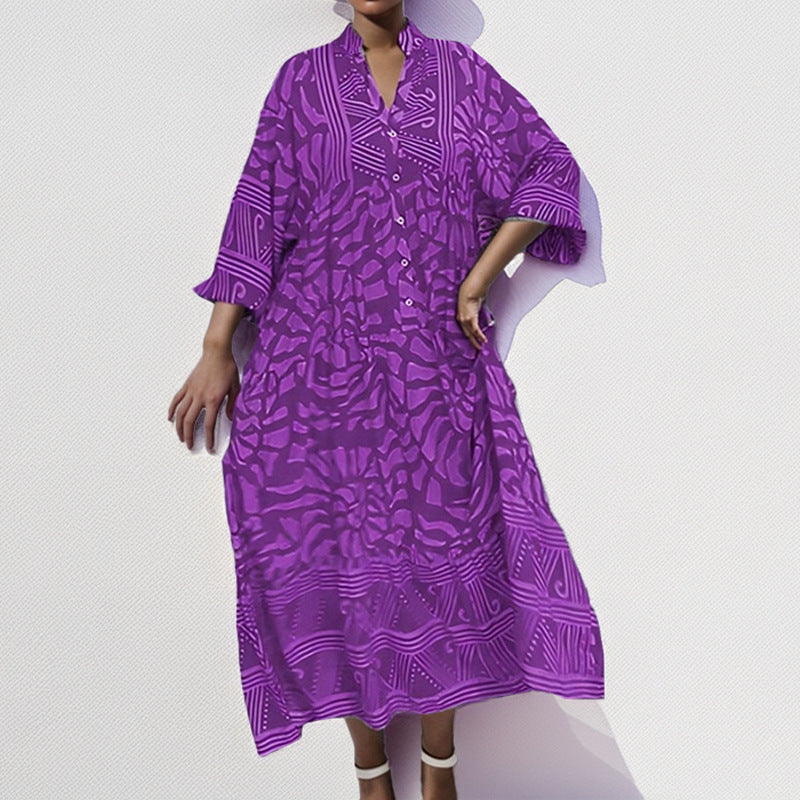Robe tunique à manches longues pour femmes avec motif graphique moderne Chic und Stil