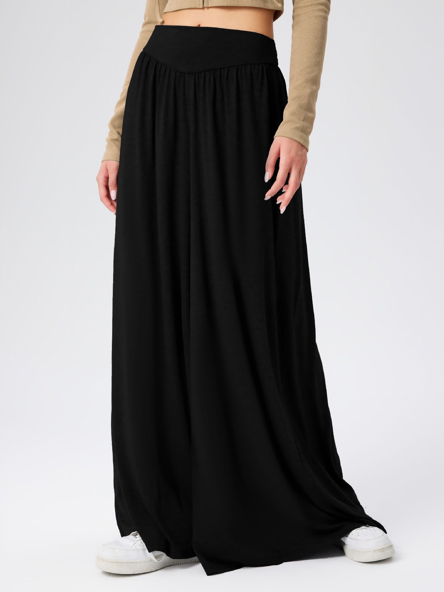 Jupe maxi aérienne pour femmes avec coupe ample et taille élastique Chic und Stil