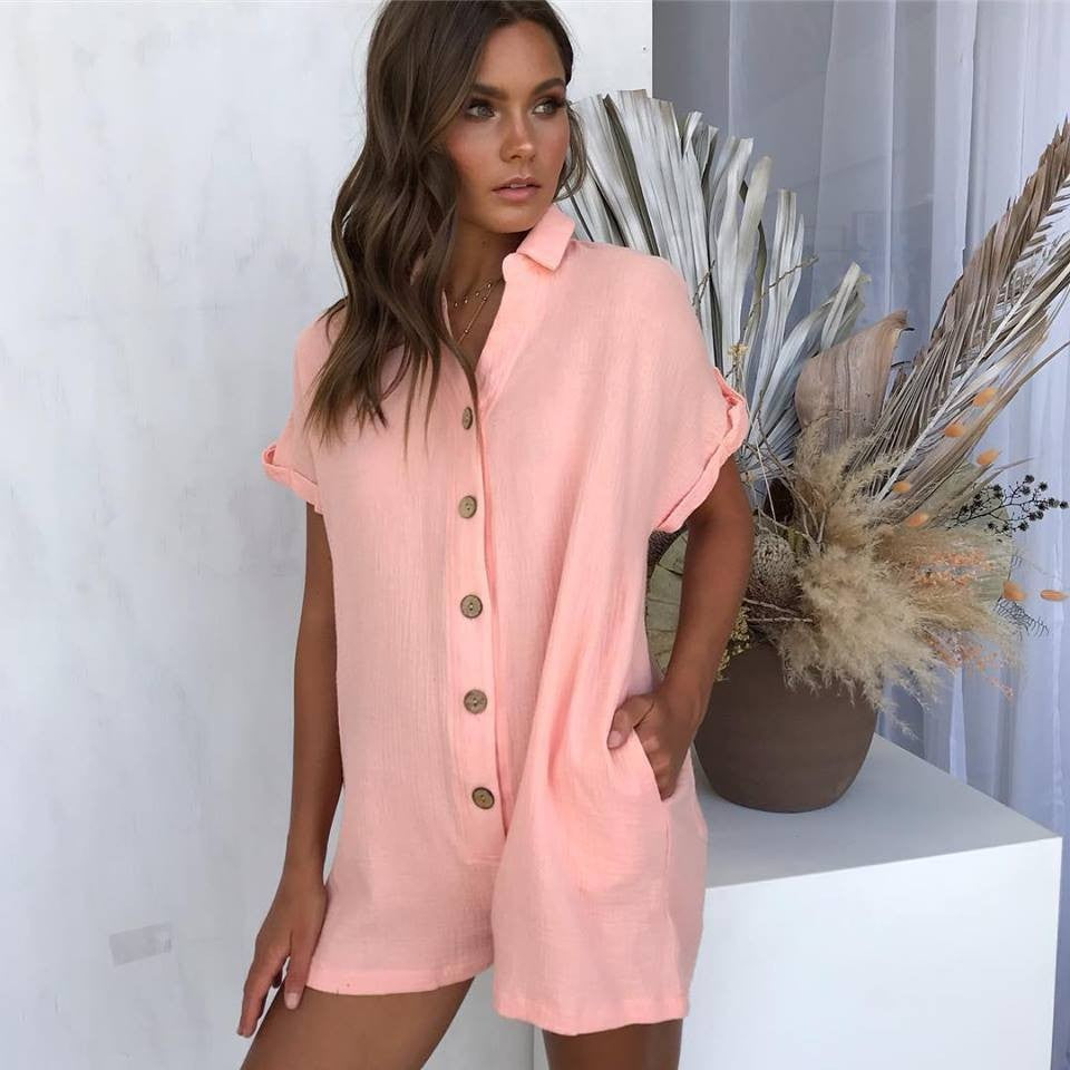 Salopette pour femmes avec col boutonnable et coupe décontractée Chic und Stil