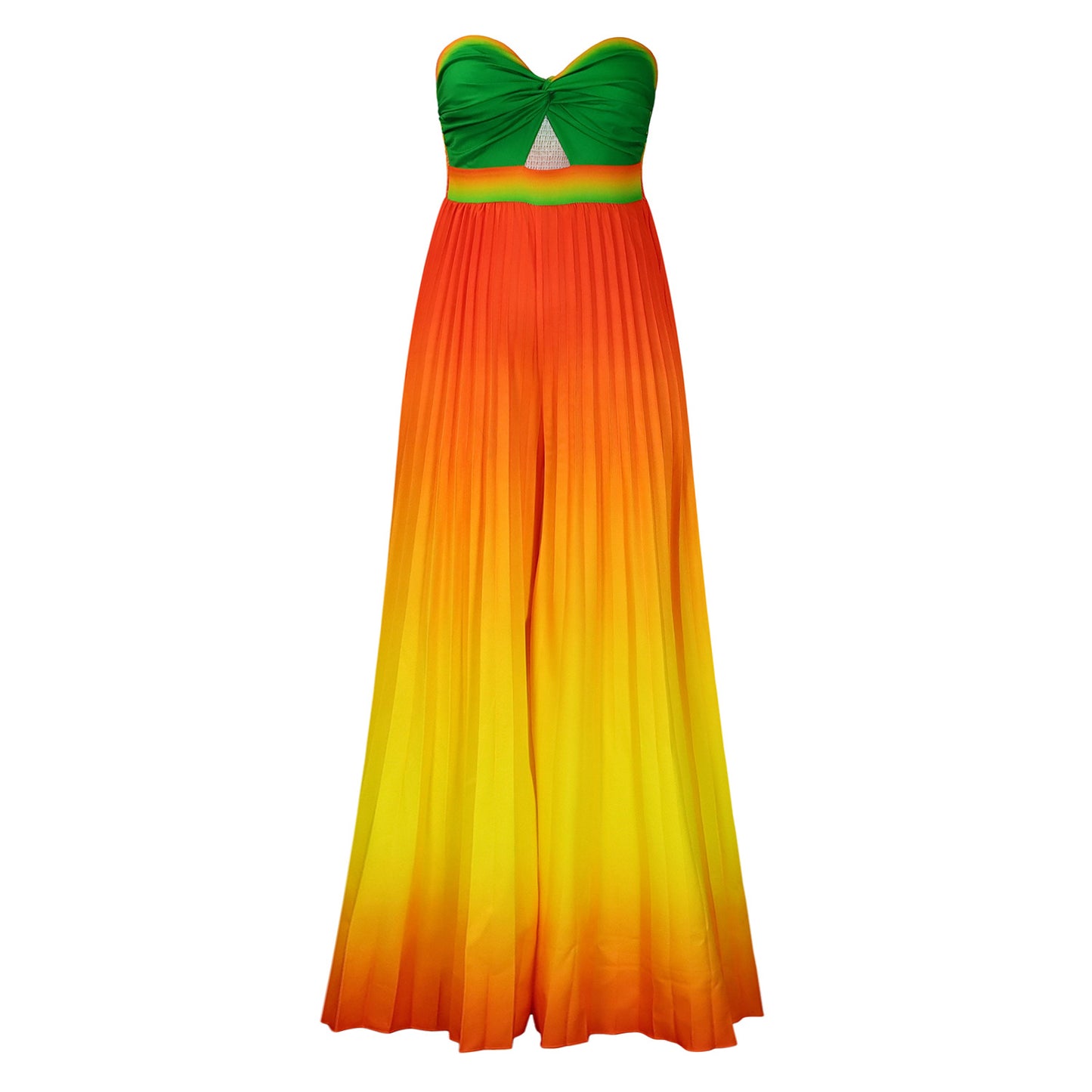 Robe maxi sans bretelles pour dames avec des détails plissés Chic und Stil