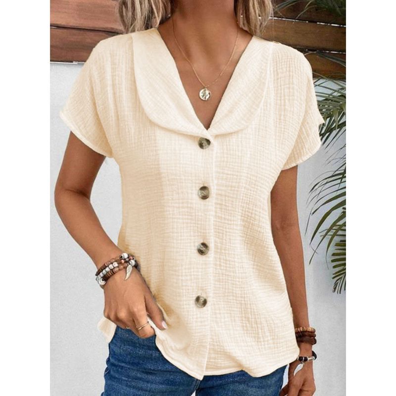 Women's blouse with visible buttons in lightweight fabric Chic und Stil