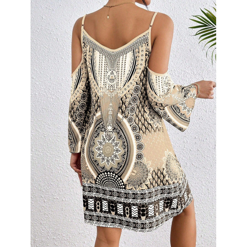 Robe tunique bohémienne à épaules dénudées Chic und Stil pour dames