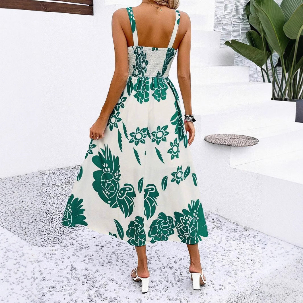 Robe midi d'été à motifs floraux Chic und Stil