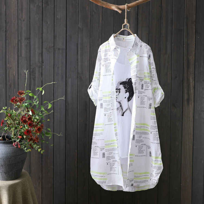 Veste kimono légère imprimée pour femmes Chic und Stil