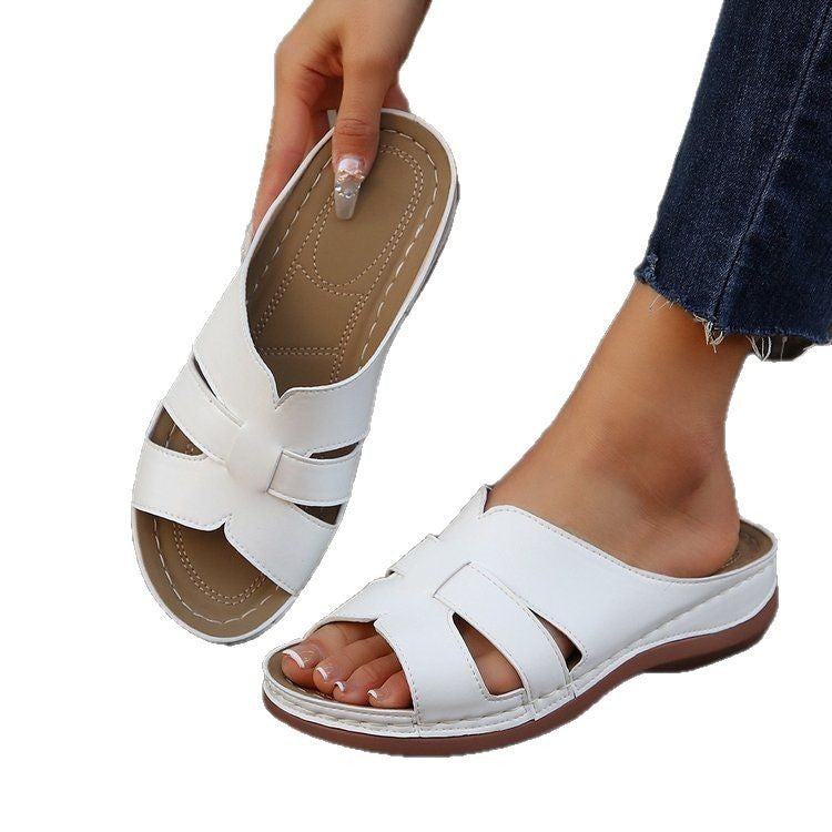 Chaussons confortables pour dames avec semelle ergonomique et bandes tendance Chic und Stil