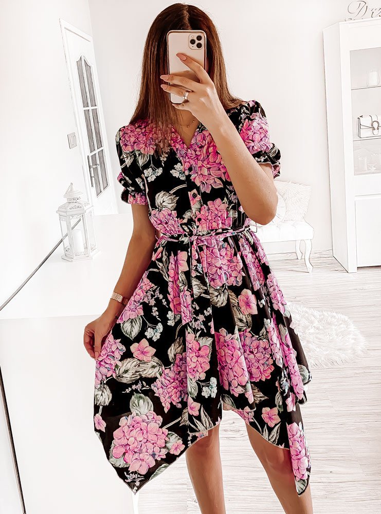 Robe Femme Floral Haute-Bas Chic und Stil