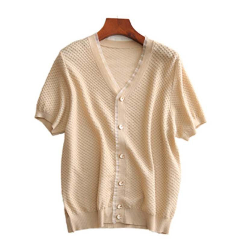 Cardigan Texturé Femme Col V Chic und Stil